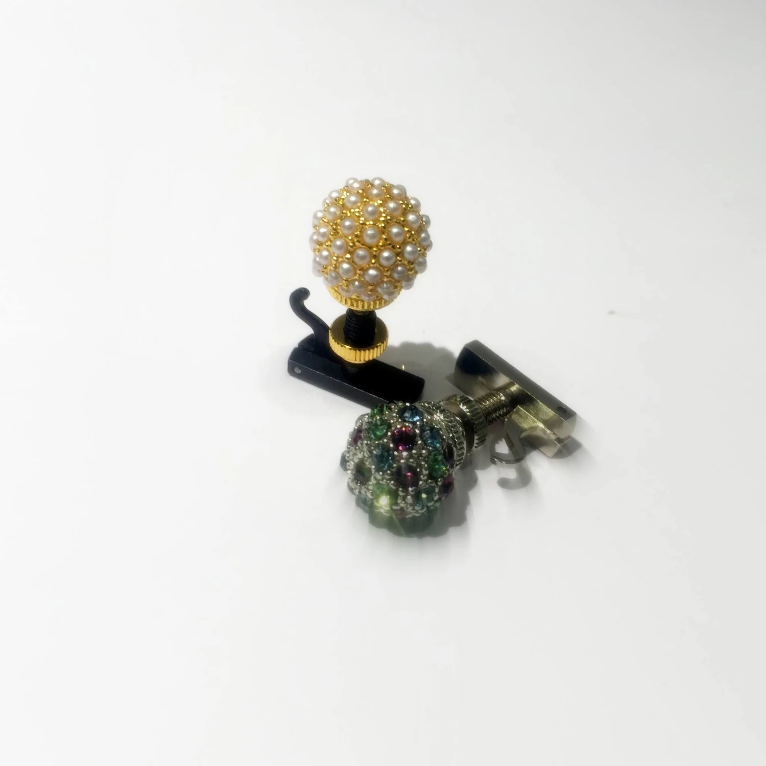 Luxitune Tuners Violin Luxitune Pearl Gold Pavé Ball Fine Tuner