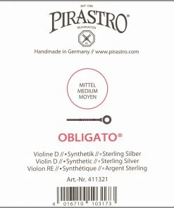 Pirastro Obligato D Silver Violin String Violin Strings