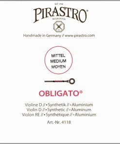 Pirastro Obligato D Aluminum Violin String Violin Strings