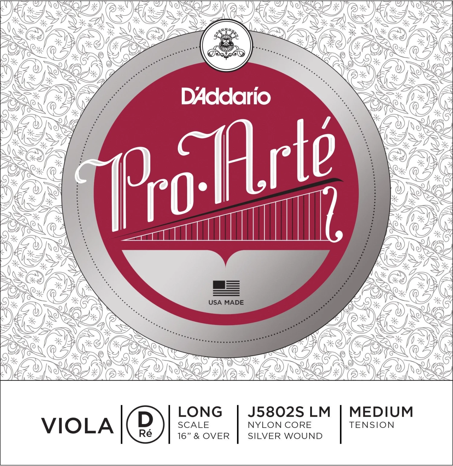 D'Addario Pro-Arte D Viola String Silver