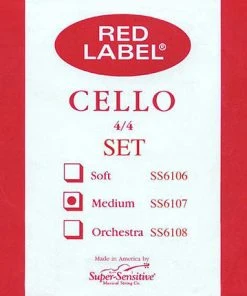 Super-Sensitive Red Label Cello Strings Closeout
