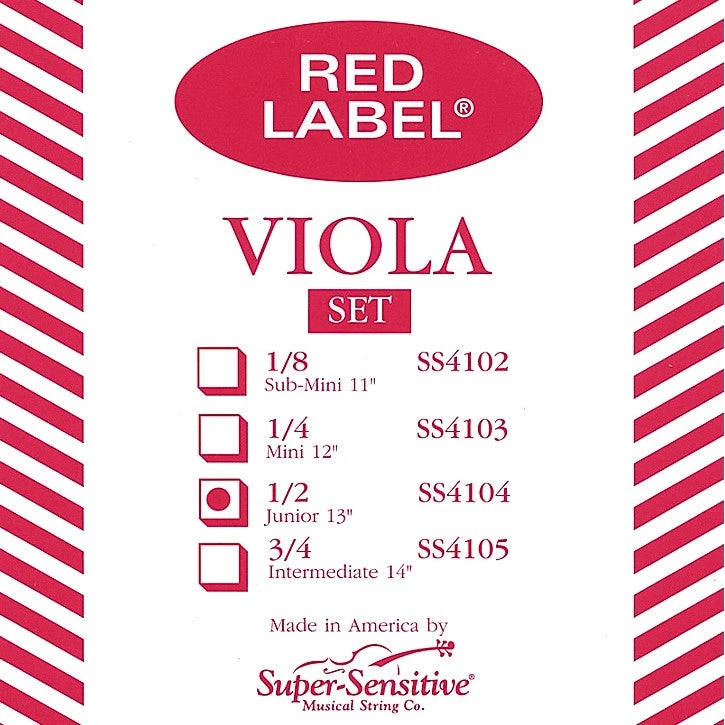 Clearance Strings Super-Sensitive Red Label Viola Strings Closeout