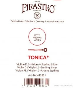 Pirastro Violin Strings Tonica Silver D Violin String