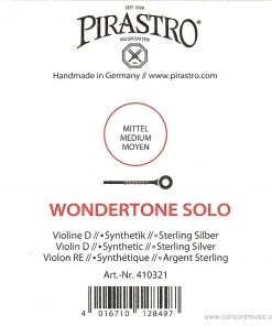 Pirastro Wondertone Solo D Violin