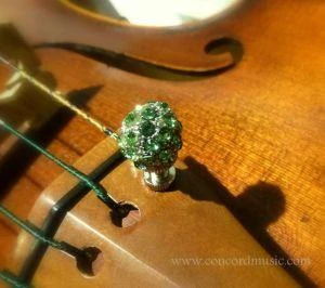 Luxitune Emerald Pavé Ball Fine Tuner Luxitune Tuners Violin
