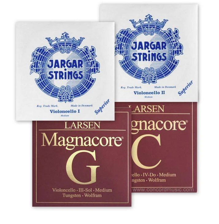 Multi-brand CELLO SET: Jargar Superior A And D With Magnacore G & C Cello Strings