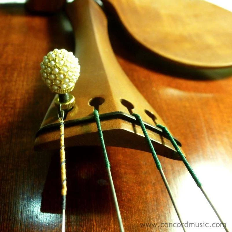 Luxitune Tuners Violin Luxitune Pearl Gold Pavé Ball Fine Tuner