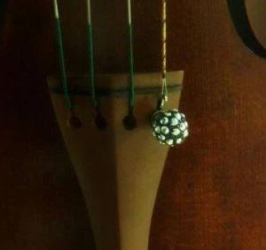 Luxitune Mirror On Black Pavé Ball Fine Tuner Luxitune Tuners Violin